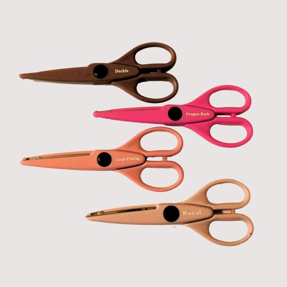 10 Paper Shapers Wood Stand Decorative Scissors Arts Crafts Scrapbook - Picture 8 of 13